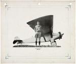 CHARLES LINDBERGH PENNANT PAIR & PRINT.