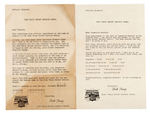 DICK TRACY CLUB PROMO AD, 1939 CLUB MANUAL, PROMOTION RECORD AND FOUR RARE LETTERS AWARDING RANKS.