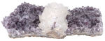 AMETHYST SPECIMEN WITH CALCITE CRYSTAL BAND.