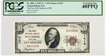 FR. 1801-1 1929 TY. 1 $10 NATIONAL NOTE FIRST NATIONAL BANK OF BALTIMORE MD PCGS EF 40 PPQ.