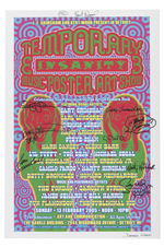 "TEMPORARY INSANITY MUSIC POSTER ART SHOW" MULTI-ARTIST SIGNED POSTER.