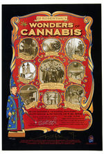 "WONDERS OF CANNABIS" SIGNED  POSTER PAIR & BUTTON.