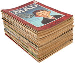 "MAD MAGAZINE" LOT OF 53 ISSUES.