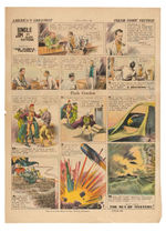 “FLASH GORDON/JUNGLE JIM” 1934-1938 LOT OF 66 FULL SIZE SUNDAY PAGES.