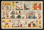 ARNOLD ROTH “POOR RICHARD'S ALMANAC” SUNDAY PAGE COLLECTION AND PROMO SIGN.