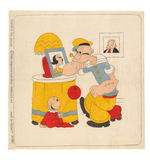 "POPEYE THE SAILOR" FABRIC PILLOW COVER.