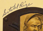 SATCHEL PAIGE SIGNED BASEBALL HALL OF FAME POSTCARD.