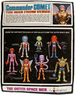 "THE OUTER SPACE MEN BY COLORFORMS COMMANDER COMET - THE MAN FROM VENUS" CARDED ACTION FIGURE.