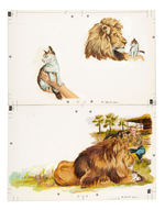 "DAKTARI - JUDY AND THE KITTEN" ORIGINAL BOOK ART LOT.