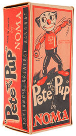 NOMA "PETE THE PUP" BOXED WOOD-JOINTED CHARACTER DOLL.