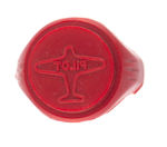 RARE "PILOT" PLASTIC INK STAMP RING FIRST WE'VE SEEN.