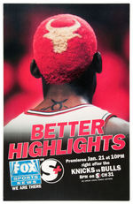 CHICAGO BULLS DENNIS RODMAN FOX SPORTS PROMOTIONAL SIGN.