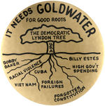 GOLDWATER SCARCE ANTI-JOHNSON LARGE BUTTON.