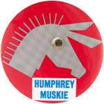 "HUMPHREY/MUSKIE" UNLISTED DONKEY WITH FLASHING EYEBALL BUTTON.