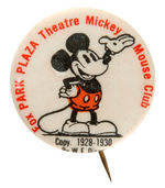 "FOX PARK PLAZA THEATRE MICKEY MOUSE CLUB" EARLIEST CLUB BUTTON IN THIS SIZE.