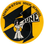 PHILADELPHIA AREA HIGH SCHOOL GRADUATION BUTTON PAIR.