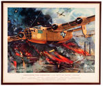 "THOMPSON PRODUCTS" WWII SET OF 12 U.S. AIRPLANE PRINTS.