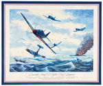 "THOMPSON PRODUCTS" WWII SET OF 12 JAPANESE & GERMAN AIRPLANE PRINTS.