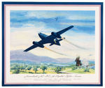 "THOMPSON PRODUCTS" WWII SET OF 12 JAPANESE & GERMAN AIRPLANE PRINTS.