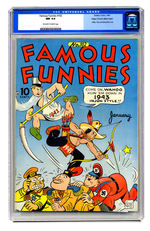 FAMOUS FUNNIES #102 JANUARY 1943 CGC 9.4 OFF-WHITE TO WHITE PAGES MILE HIGH COPY.