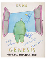 GENESIS BAND-SIGNED 1980 "DUKE" PROGRAM COVER.