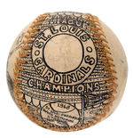 GEORGE SOSNAK "ST. LOUIS CARDINALS" FOLK ART BASEBALL.