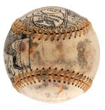 GEORGE SOSNAK "ST. LOUIS CARDINALS" FOLK ART BASEBALL.