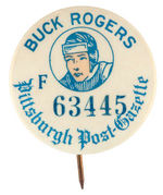 "BUCK ROGERS" PAIR OF COMIC STRIP EARLY 1930s NEWSPAPER ISSUED BUTTONS.