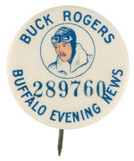 "BUCK ROGERS" PAIR OF COMIC STRIP EARLY 1930s NEWSPAPER ISSUED BUTTONS.