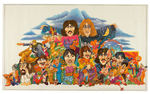 “THE BEATLES ILLUSTRATED LYRICS PUZZLE IN A PUZZLE” ASSEMBLED COMPLETE W/ BOX AND POSTER.