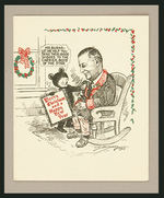 1945 NEWSPAPER BOY CHRISTMAS CARD WITH TEDDY BEAR ART BY CLIFFORD K. BERRYMAN.