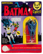 "OFFICIAL BATMAN BAT CHUTE" COLOR VARIANT TOY ON CARD.