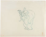 DONALD DUCK "DONALD'S VACATION" ORIGINAL PRODUCTION DRAWING & PUBLICITY ART PAIR.