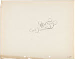 MICKEY MOUSE "STEAMBOAT WILLIE" ORIGINAL PRODUCTION DRAWING PAIR.