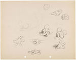 MICKEY MOUSE CHARACTER STUDIES ORIGINAL ART PAIR.