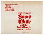 "SNOW WHITE AND THE SEVEN DWARFS" LOBBY CARD SETS WITH ORIGINAL ENVELOPES.