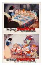 "SNOW WHITE AND THE SEVEN DWARFS" LOBBY CARD SETS WITH ORIGINAL ENVELOPES.