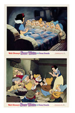 "SNOW WHITE AND THE SEVEN DWARFS" LOBBY CARD SETS WITH ORIGINAL ENVELOPES.