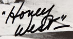 HONEY WEST ANNE FRANCIS SIGNED PHOTO & PUBLICITY PHOTO PAIR.