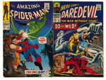 "THE AMAZING SPIDER-MAN" AND "DAREDEVIL" SILVER AGE LOT OF 11.