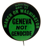 RARE VIET NAM PROTEST BUTTON FROM DuBOIS CLUB.