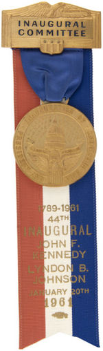 "INAUGURAL COMMITTEE" BADGE FOR JFK FROM JAN. 20, 1961.