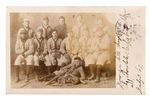 "1907 MANITOWOC" BASEBALL TEAM REAL PHOTO POSTCARD W/NEGRO LEAGUE STAR GEORGE WILSON.