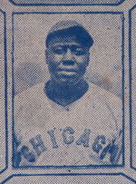 CHICAGO AMERICAN GIANTS PORTION OF 1935 NEGRO LEAGUE BROADSIDE BECKETT ENCAPSULATED.