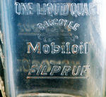 "GARGOYLE MOBILOIL FILPRUF” SPECIALLY DESIGNED BOTTLE AND SPOUT.