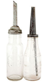 “STANDARD OIL /HANDY OILER” OIL BOTTLE PAIR.