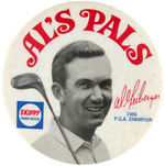 AL GEIBERGER AND ARNOLD PALMER PAIR OF GOLF BUTTONS.