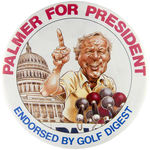 AL GEIBERGER AND ARNOLD PALMER PAIR OF GOLF BUTTONS.