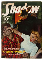 "THE SHADOW" STICKER & PULP MAGAZINE.