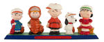 "PEANUTS" DETERMINED PRODUCTIONS 1972 FIGURINE LOT.